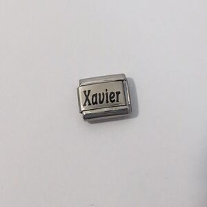 Xavier Italian Link Stainless Steel Charm for‎ Nomination Style Bracelet